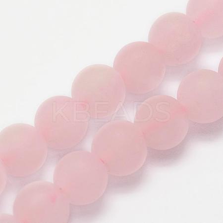Natural Rose Quartz Beads Strands G-K194-12mm-06-1