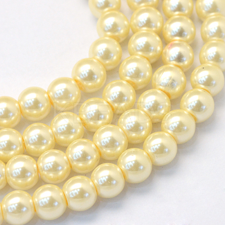 Baking Paint Glass Pearl Bead Strands HY-Q003-3mm-21-1