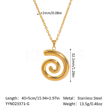 Minimalist Ocean 304 Stainless Steel Pendant Necklaces for Women HW3248-2-1