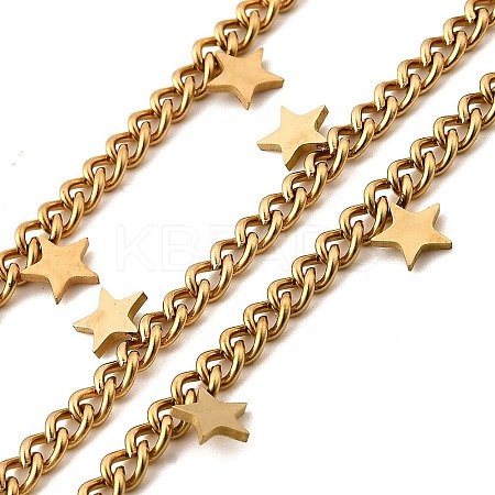 Ion Plating(IP) 304 Stainless Steel Curb Chains CHS-G041-02G-01-1