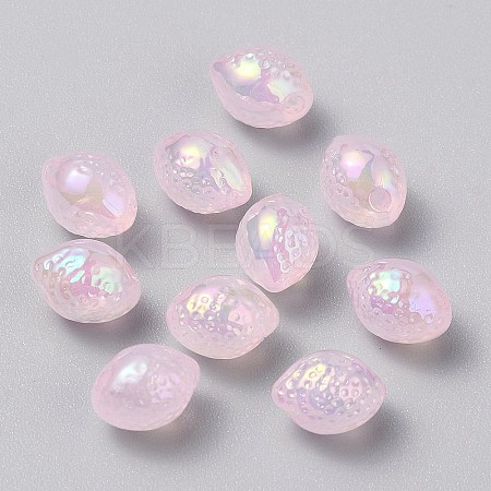 Plated Acrylic Lemon Bead OACR-CJC0009-04C-1