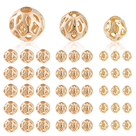 90pcs 3 Styles Brass Beads KK-GA0002-19B-1