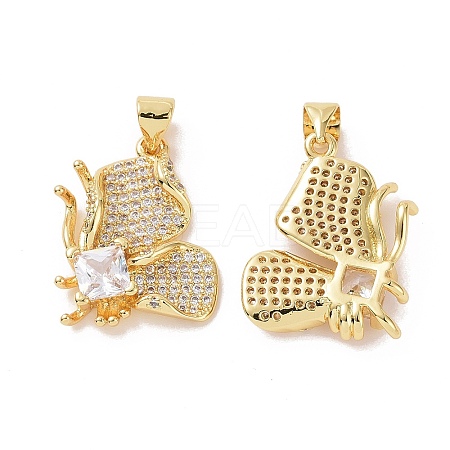 Brass Micro Pave Cubic Zirconia Pendants ZIRC-I063-30A-1