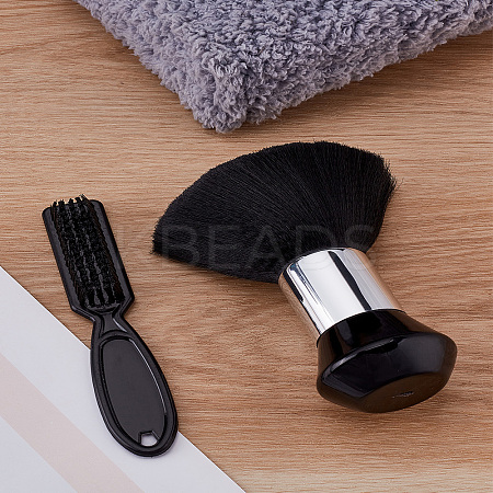 2Pcs 2 Styles Nylon Cleaning Brush & Barber Blade Cleaning Brush MRMJ-LP0001-13-1