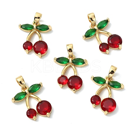 SHEGRACE Brass Cubic Zirconia Charms XGRQ3P909-625G-1