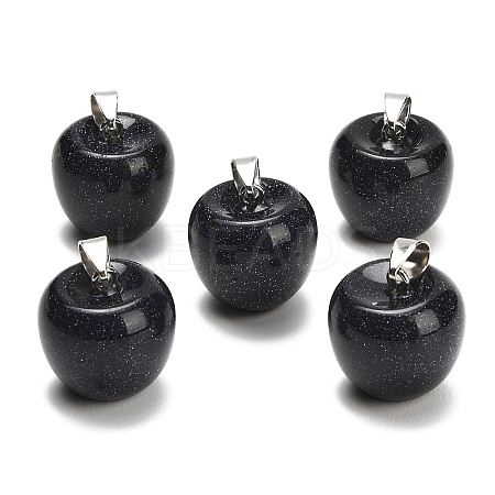 Synthetic Blue Goldstone Pendants GG-K002-15G-1