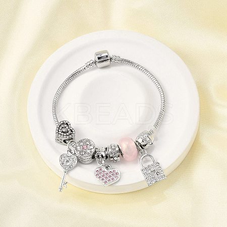 Alloy European Beads Charm Bracelets BJEW-F495-05P-1