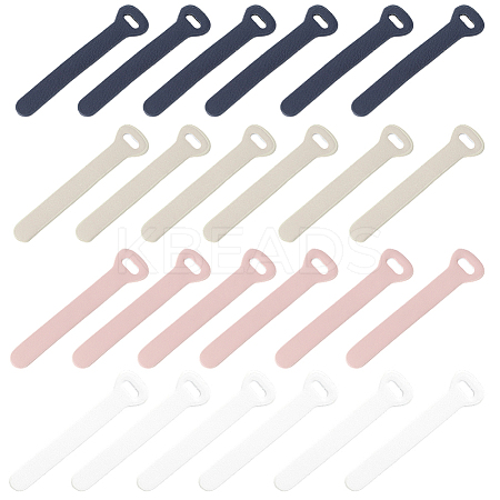 24Pcs 4 Colors Imitation Leather Zipper Pull Fixer Replacement for Tab Luggage Purse Repair Accessories DIY-GF0011-62A-1
