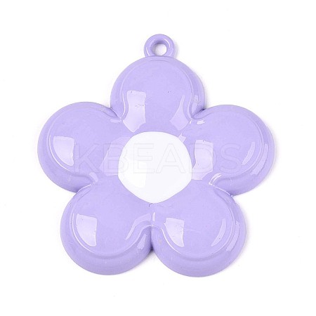 Spray Painted Alloy and Enamel Big Pendants PALLOY-T092-80B-1