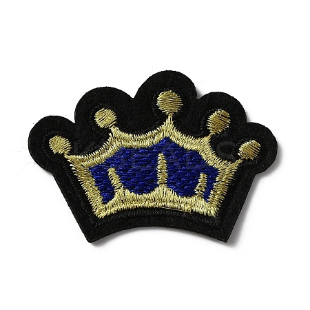 Crown Pattern Computerized Embroidery Cloth Iron On/Sew On Patches PATC-WH0010-11F-1