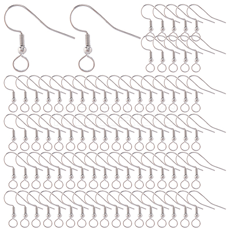 100Pcs 304 Stainless Steel Earring Hooks STAS-SC0010-42P-1
