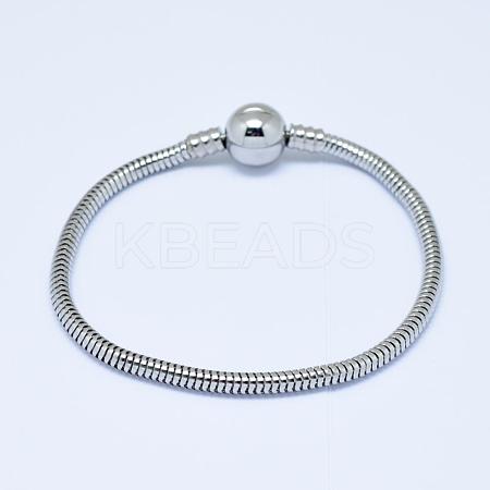 Tarnish Resistant 304 Stainless Steel European Style Bracelets for Jewelry Making PPJ-F002-01B-1