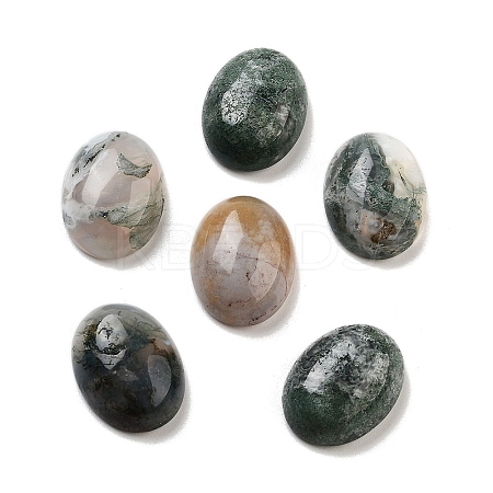 Natural Indian Agate Cabochons G-G145-01B-34-1