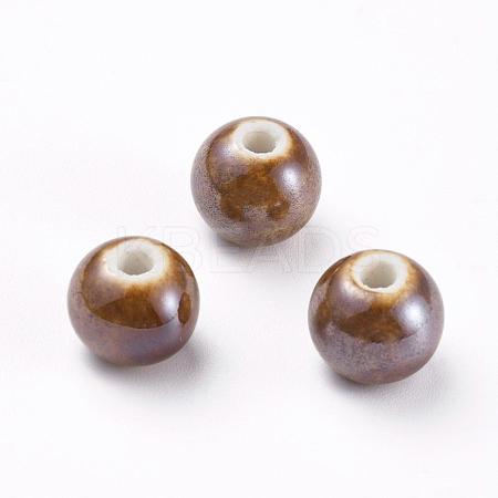 Glazed Porcelain Beads PORC-D001-8mm-05-1