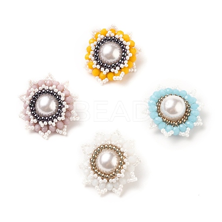 Handmade Glass Seed Beads Woven Beads PALLOY-JF00500-1
