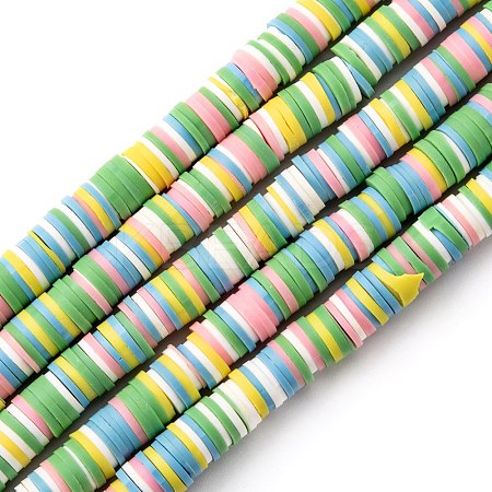 Handmade Polymer Clay Beads Strands CLAY-R089-8mm-T012-1