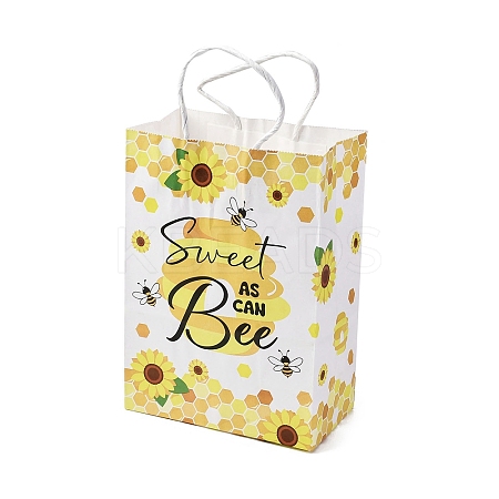 Bees Theme Rectangle Paper Bags LS-CARB-F012-02C-1