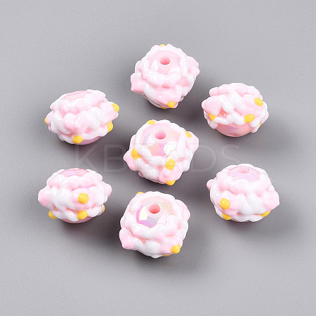 Opaque Acrylic Beads SACR-YW0002-01B-1