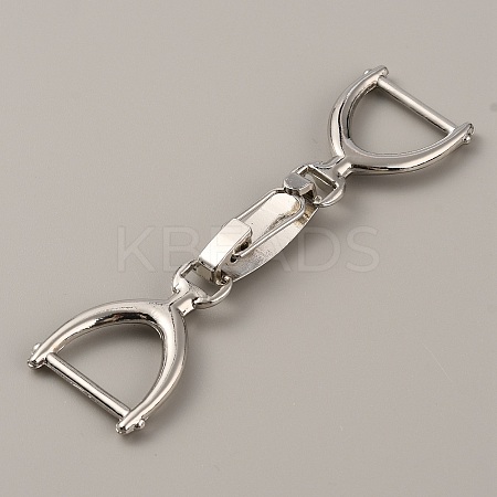 Zinc Alloy Fold Over Clasps FIND-WH0032-09P-1
