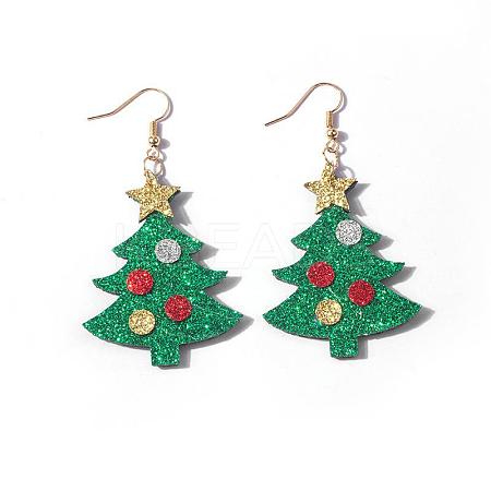 Christmas Iron Acrylic Dangle Earrings FS-WG00170-02-1