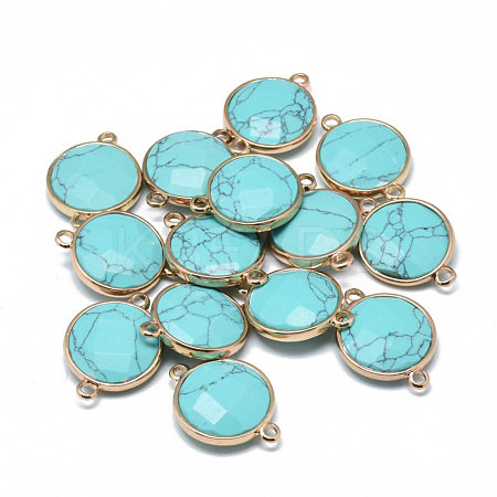 Dyed Synthetic Turquoise Links connectors G-T073-02J-1