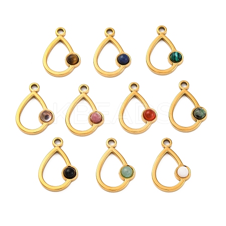 Natural Mixed Stone Pendants STAS-Z100-12G-1