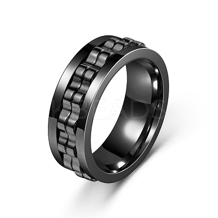 304 Stainless Steel Gear Rotatable Finger Rings FS-WGAD37A-26-1