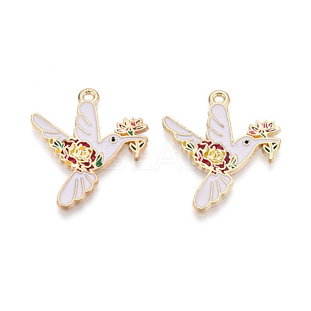 Alloy Enamel Pendants ENAM-N062-10KCG-1
