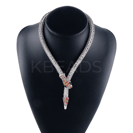 Alloy Popcorn Chain Necklaces LS-NJEW-Z020-01D-P-1