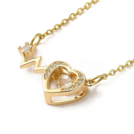 Brass Rhinestone Pendant Necklaes NJEW-M210-04G-1