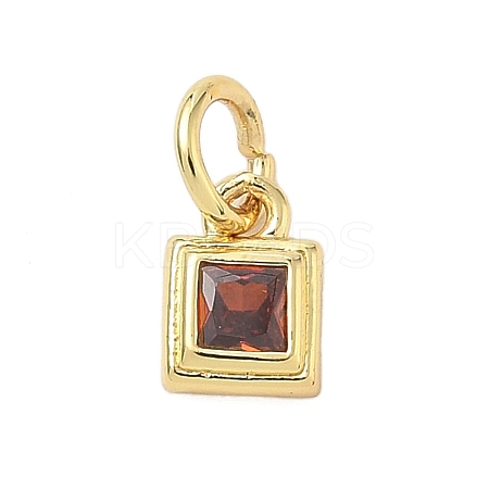 Brass Pave Cubic Zirconia Pendants KK-K368-13G-02-1