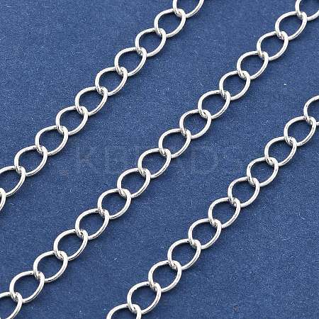 Brass Curb Chains KK-P304-02C-S-1
