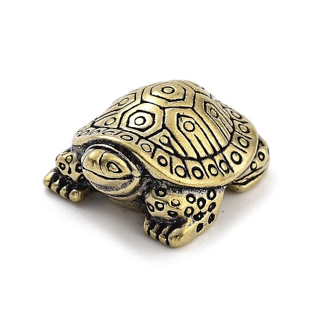 Brass Tortoise Figurines Statues for Home Desktop Feng Shui Ornament KK-A216-04C-AB-1