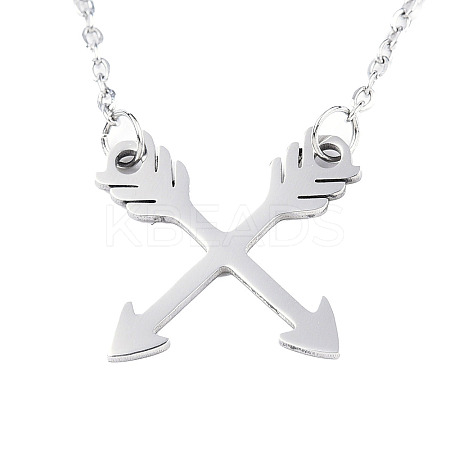 Non-Tarnish 201 Stainless Steel Pendant Necklaces LS-NJEW-S105-JN529-1-1