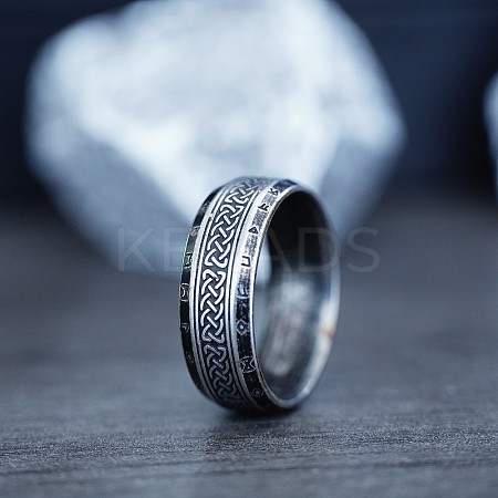 Viking Style Retro 304 Stainless Steel Finger Rings FS-WG40F7A-04-1