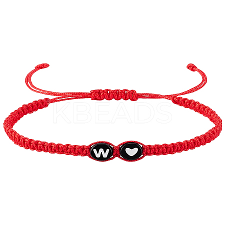 1Pc Adjustable Nylon Cord Braided Bracelets for Women Men BJEW-LP0001-31B-W-1