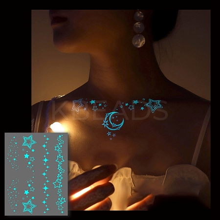 Luminous Removable Temporary Water Proof Tattoos Paper Stickers PW-WG10232-02-1