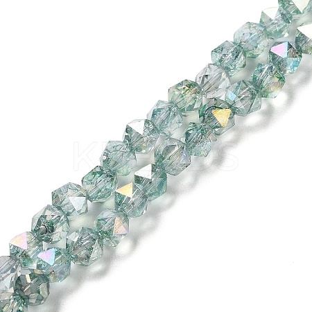 Transparent Electroplate Glass Beads Strands EGLA-F160-01F-1