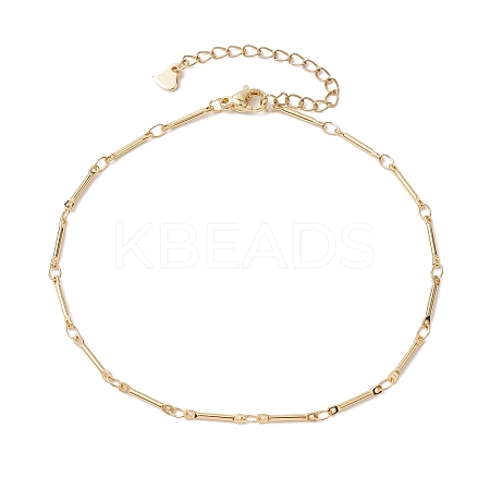 304 Stainless Steel Link Bar Chain Anklets for Women AJEW-AN00624-1