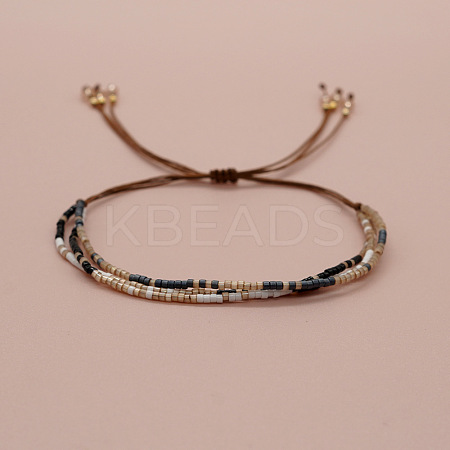 Bohemian Glass Seed Bead Double Layers Bracelets LS-TJ8645-6-1