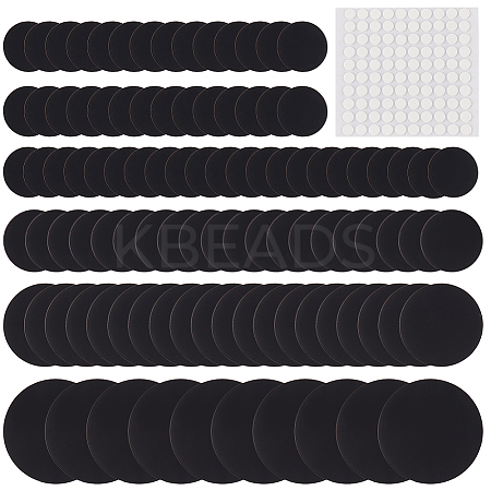 100Pcs 4 Style Acrylic Flat Round Action Figure Display Bases KY-FG0001-07-1
