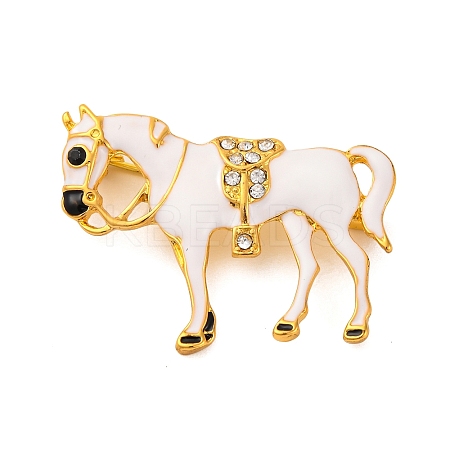 Zinc Alloy Crystal Rhinestone Brooch JEWB-U010-04G-04-1