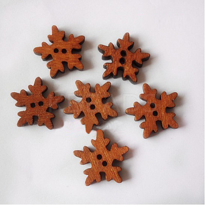Lecquered Snowflake DIY Buttons FNA160Y-1