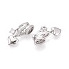 Brass Micro Pave Clear Cubic Zirconia Pendants KK-T075-88P-2