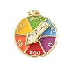 Brass Enamel Rotating Pendants X-KK-C110-05G-1