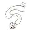 Heart Brass Micro Pave Clear Cubic Zirconia Pendant Necklaces for Women NJEW-S385-04A-P-3