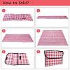 Portable Tartan Patern Non Woven Picnic Mat JX572C-01-3