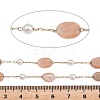 Natural Sunstone Nuggets & 316 Stainless Steel Handmade Link Chains CHS-K021-14G-18-3