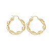Brass Twist Rope Shape Hoop Earrings for Women EJEW-F303-08G-1