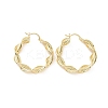 Brass Twist Rope Shape Hoop Earrings for Women EJEW-F303-08G-1